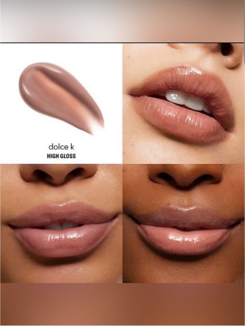 Kylie Jenner High Gloss Lip Gloss in Dolce K 703 (Nude Pink Shine) NEW